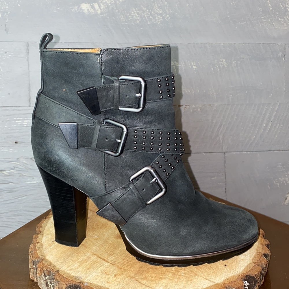 Sofft side zip ankle boots studded buckle detail - Picture 7 of 7